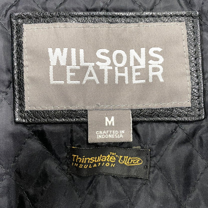 【中古品】【メンズ】 WILSONS LEATHER ウィルソンズ レザー 90S LEATHER JACKET レザー ジャケット アウター 146-261015-cs-06-izu サイズ：M カラー：ブラック 万代Net店