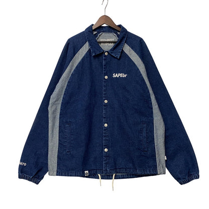 【中古品】【メンズ】 SAPEUR サプール 21AW DENIM COACH JACKET デニム コーチ ジャケット アウター 142-261015-cs-09-izu サイズ：XL カラー：インディゴ 万代Net店
