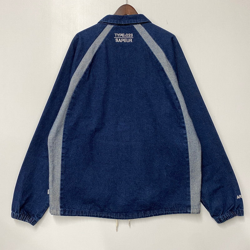 【中古品】【メンズ】 SAPEUR サプール 21AW DENIM COACH JACKET デニム コーチ ジャケット アウター 142-261015-cs-09-izu サイズ：XL カラー：インディゴ 万代Net店