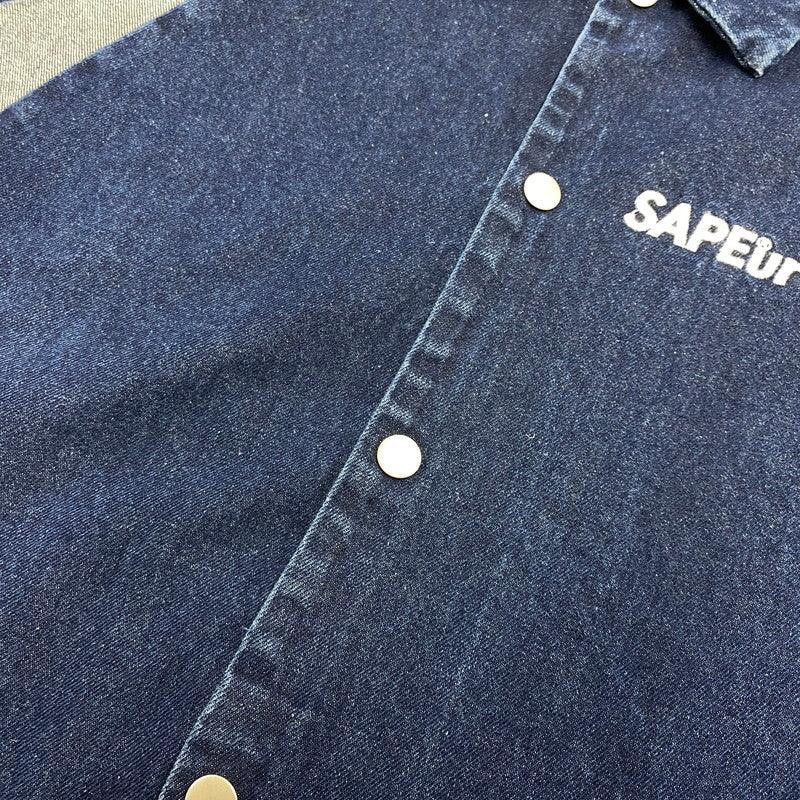 【中古品】【メンズ】 SAPEUR サプール 21AW DENIM COACH JACKET デニム コーチ ジャケット アウター 142-261015-cs-09-izu サイズ：XL カラー：インディゴ 万代Net店