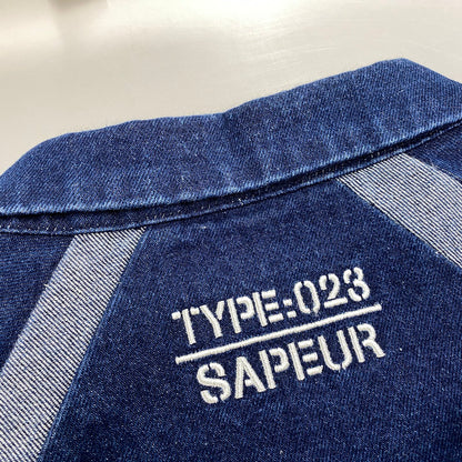 【中古品】【メンズ】 SAPEUR サプール 21AW DENIM COACH JACKET デニム コーチ ジャケット アウター 142-261015-cs-09-izu サイズ：XL カラー：インディゴ 万代Net店
