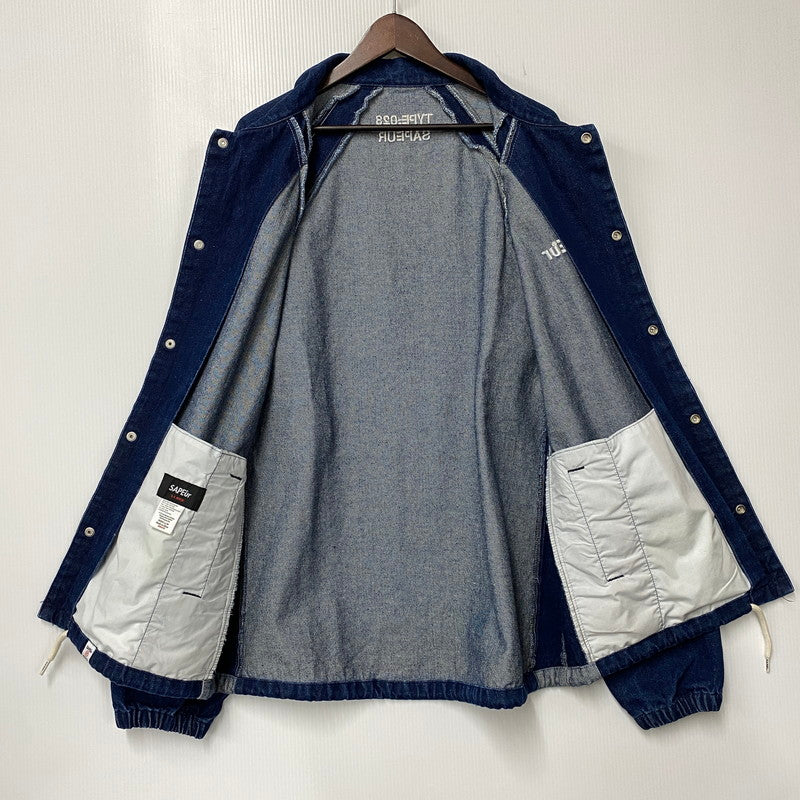 【中古品】【メンズ】 SAPEUR サプール 21AW DENIM COACH JACKET デニム コーチ ジャケット アウター 142-261015-cs-09-izu サイズ：XL カラー：インディゴ 万代Net店