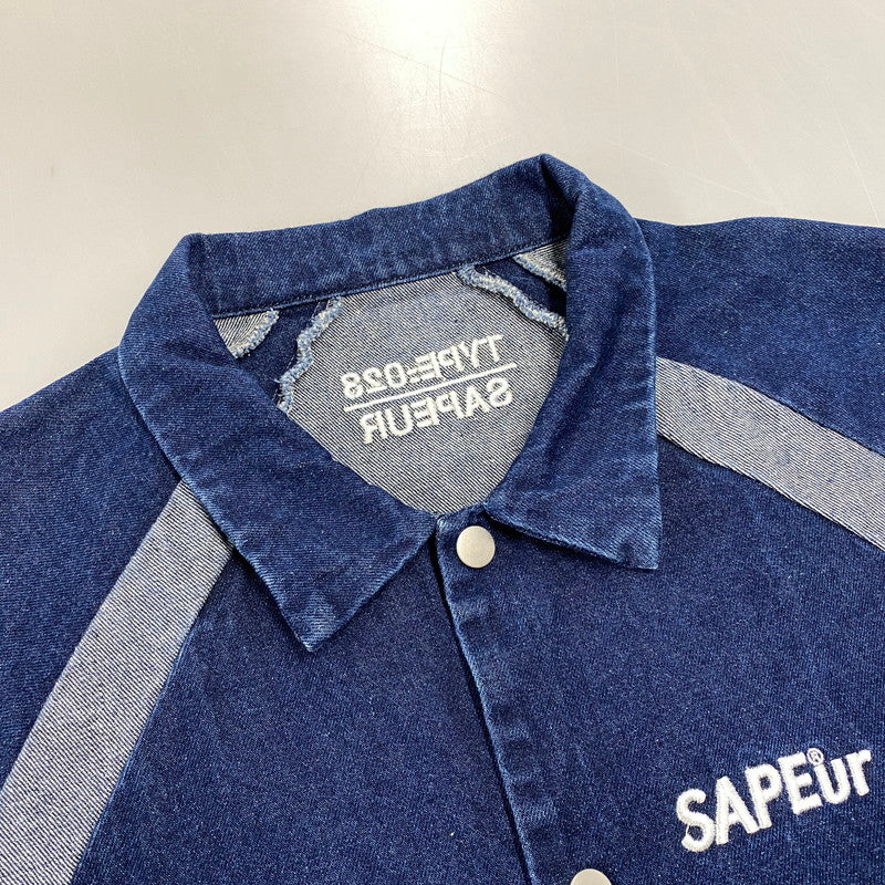 【中古品】【メンズ】 SAPEUR サプール 21AW DENIM COACH JACKET デニム コーチ ジャケット アウター 142-261015-cs-09-izu サイズ：XL カラー：インディゴ 万代Net店