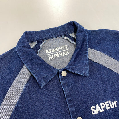 【中古品】【メンズ】 SAPEUR サプール 21AW DENIM COACH JACKET デニム コーチ ジャケット アウター 142-261015-cs-09-izu サイズ：XL カラー：インディゴ 万代Net店