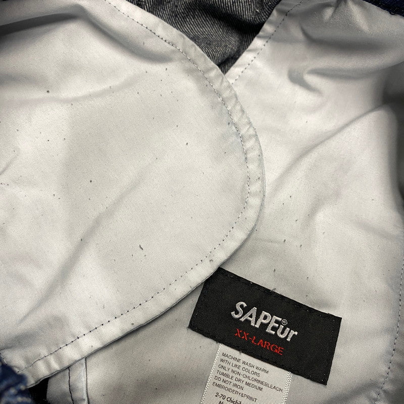 【中古品】【メンズ】 SAPEUR サプール DENIM TRACK PANTS デニム トラック パンツ ボトムス ズボン 153-261015-cs-03-izu サイズ：XXL カラー：インディゴ 万代Net店