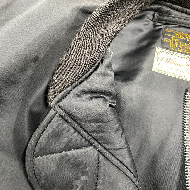 【中古品】【メンズ】 BUZZ RICKSON'S バズリクソンズ BR14965 WILLIAM GIBSON COLLECTION TYPE BLACK MA-1 SLENDER ウィリアム ギブソン コレクション タイプ ブラック スレンダー アウター 145-261015-cs-10-izu サイズ：42LONG カラー：ブラック 万代Net店