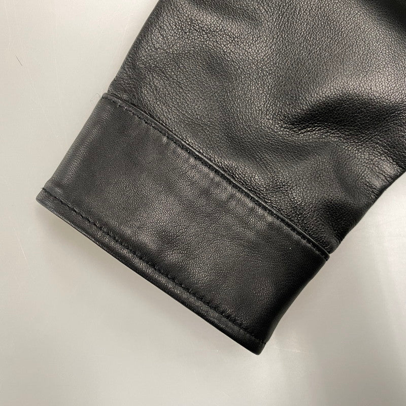 【中古品】【メンズ】 AVIREX アヴィレックス 6121051 SHEEPSKIN LEATHER CPO SHIRT シープスキン レザー シーピーオー シャツ トップス 長袖 145-261015-cs-07-izu サイズ：XL カラー：ブラック 万代Net店