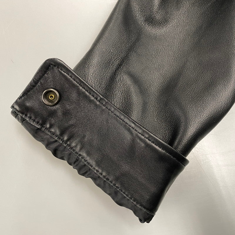 【中古品】【メンズ】 AVIREX アヴィレックス 6121051 SHEEPSKIN LEATHER CPO SHIRT シープスキン レザー シーピーオー シャツ トップス 長袖 145-261015-cs-07-izu サイズ：XL カラー：ブラック 万代Net店