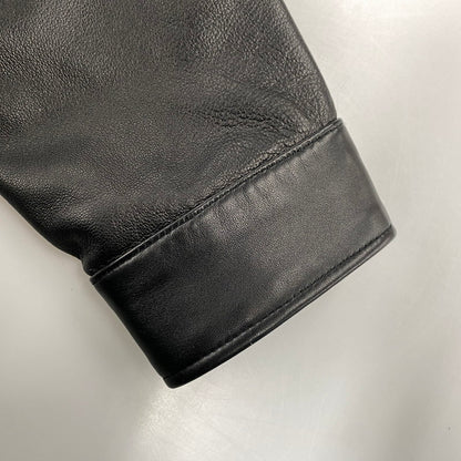 【中古品】【メンズ】 AVIREX アヴィレックス 6121051 SHEEPSKIN LEATHER CPO SHIRT シープスキン レザー シーピーオー シャツ トップス 長袖 145-261015-cs-07-izu サイズ：XL カラー：ブラック 万代Net店