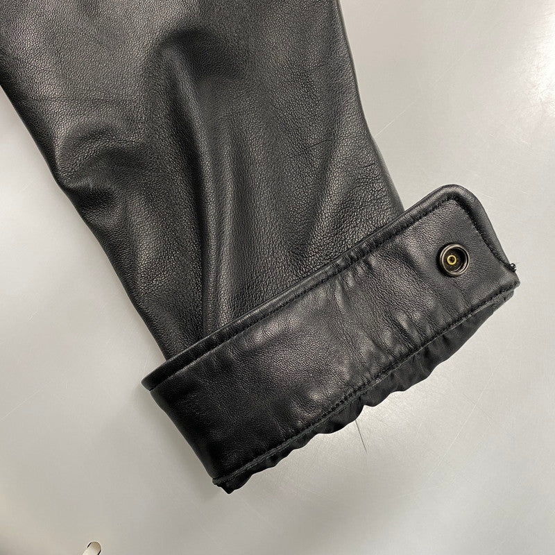 【中古品】【メンズ】 AVIREX アヴィレックス 6121051 SHEEPSKIN LEATHER CPO SHIRT シープスキン レザー シーピーオー シャツ トップス 長袖 145-261015-cs-07-izu サイズ：XL カラー：ブラック 万代Net店