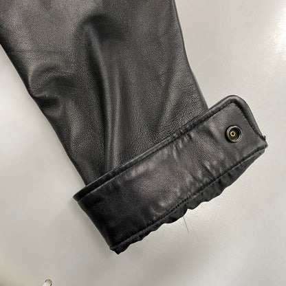 【中古品】【メンズ】 AVIREX アヴィレックス 6121051 SHEEPSKIN LEATHER CPO SHIRT シープスキン レザー シーピーオー シャツ トップス 長袖 145-261015-cs-07-izu サイズ：XL カラー：ブラック 万代Net店