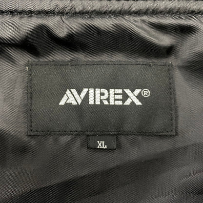 【中古品】【メンズ】 AVIREX アヴィレックス 6121051 SHEEPSKIN LEATHER CPO SHIRT シープスキン レザー シーピーオー シャツ トップス 長袖 145-261015-cs-07-izu サイズ：XL カラー：ブラック 万代Net店