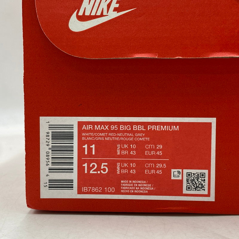 【中古品】【メンズ】 NIKE ナイキ IB7862-100 AIR MAX 95 OG BIG BUBBLE PRM エア マックス オリジナル ビッグ バブル プレミアム スニーカー シューズ 靴 160-261015-cs-11-izu サイズ：29cm カラー：WHITE/COMET RED-NEUTRAL GREY 万代Net店