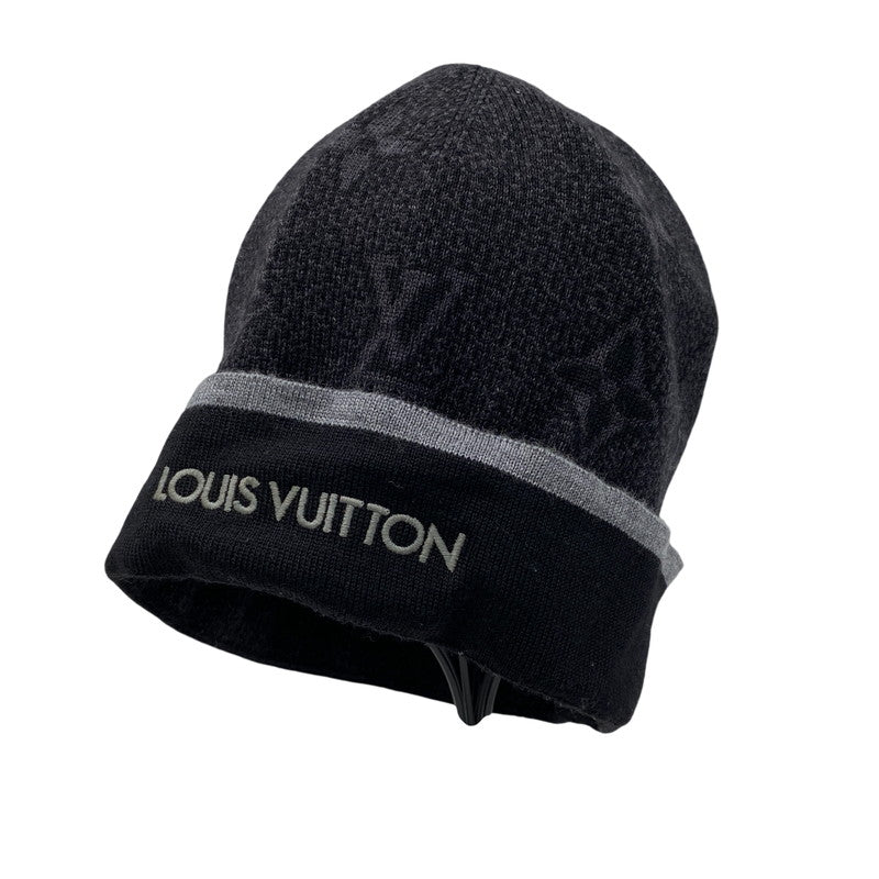 【中古品】【メンズ/レディース】 LOUIS VUITTON ルイ・ヴィトン M73469 ビーニー マイ･モノグラム･エクリプス キャップ 帽子 179-261015-cs-15-izu サイズ：F カラー：ブラック系 万代Net店