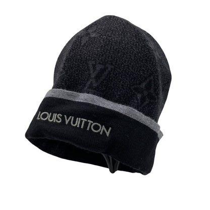 【中古品】【メンズ/レディース】 LOUIS VUITTON ルイ・ヴィトン M73469 ビーニー マイ･モノグラム･エクリプス キャップ 帽子 179-261015-cs-15-izu サイズ：F カラー：ブラック系 万代Net店