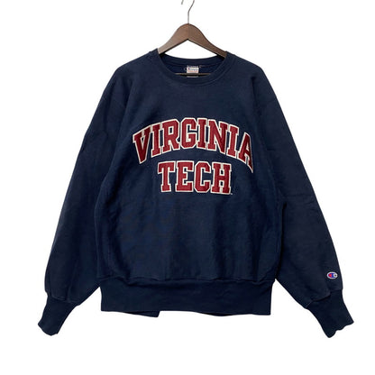 【中古品】【メンズ】 CHAMPION チャンピオン メキシコ製 90’S VIRGINIA TECH REVERSE WEAVE SWEATSHIRT リバース ウィーブ スウェットシャツ トップス 長袖 146-261015-cs-01-izu サイズ：XL カラー：ネイビー 万代Net店