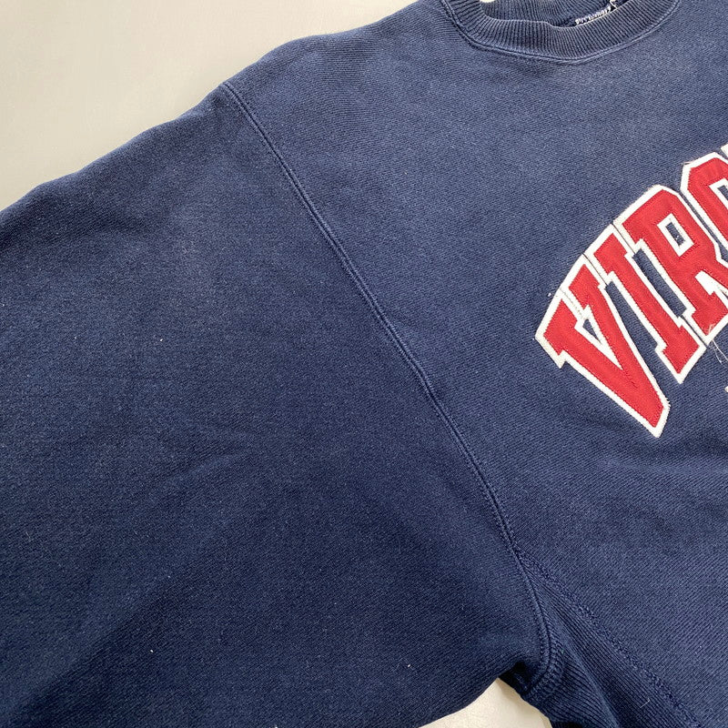 【中古品】【メンズ】 CHAMPION チャンピオン メキシコ製 90’S VIRGINIA TECH REVERSE WEAVE SWEATSHIRT リバース ウィーブ スウェットシャツ トップス 長袖 146-261015-cs-01-izu サイズ：XL カラー：ネイビー 万代Net店