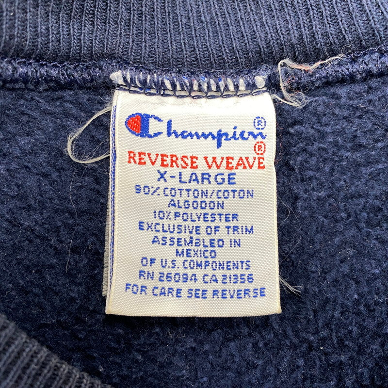 【中古品】【メンズ】 CHAMPION チャンピオン メキシコ製 90’S VIRGINIA TECH REVERSE WEAVE SWEATSHIRT リバース ウィーブ スウェットシャツ トップス 長袖 146-261015-cs-01-izu サイズ：XL カラー：ネイビー 万代Net店