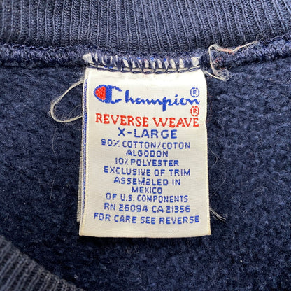 【中古品】【メンズ】 CHAMPION チャンピオン メキシコ製 90’S VIRGINIA TECH REVERSE WEAVE SWEATSHIRT リバース ウィーブ スウェットシャツ トップス 長袖 146-261015-cs-01-izu サイズ：XL カラー：ネイビー 万代Net店