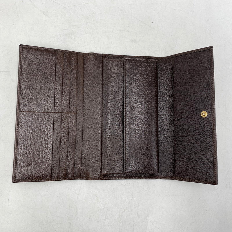 【中古美品】【レディース】 GUCCI グッチ 254586 GG キャンバス フラップウォレット 財布 長財布 181-261015-cs-14-izu カラー：ベージュ 万代Net店