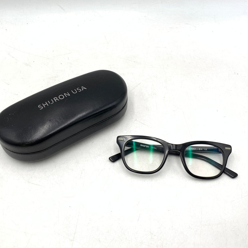 【現状渡し品】【メンズ/レディース】 SHURON シュロン FREEWAY GLASSES フリーウェイ グラス メガネ 眼鏡 小物 203-261023-cs-21-izu サイズ：50口22 カラー：ブラック 万代Net店