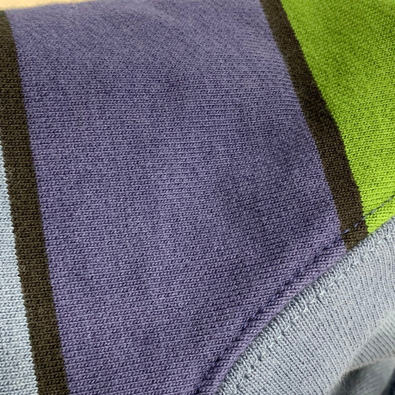【中古美品】【メンズ】 SUPREME シュプリーム 17SS STRIPE HOODIE SWEATSHIRT ストライプ フーディー スウェットシャツ トップス 長袖 149-261015-ya-07-izu サイズ：M カラー：グリーン×ブルー 万代Net店