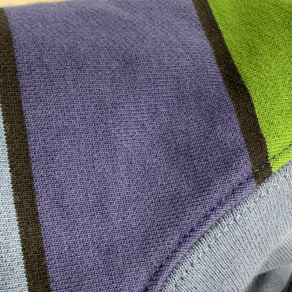 【中古美品】【メンズ】 SUPREME シュプリーム 17SS STRIPE HOODIE SWEATSHIRT ストライプ フーディー スウェットシャツ トップス 長袖 149-261015-ya-07-izu サイズ：M カラー：グリーン×ブルー 万代Net店