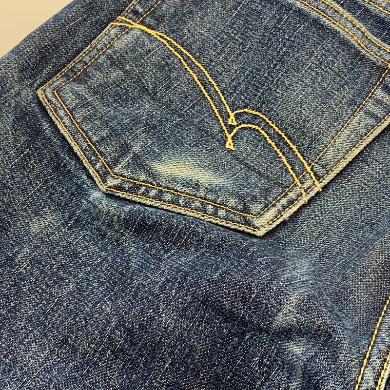 【中古品】【メンズ】 STUDIO D’ARTISAN SD-307 VSTITCH セルビッチ 18.5OZ SUPER TIGHT STRAIGHT DENIM PANTS スーパー タイト ストレート デニム パンツ ボトムス ズボン 156-261023-cs-14-izu サイズ：32 カラー：インディゴ 万代Net店