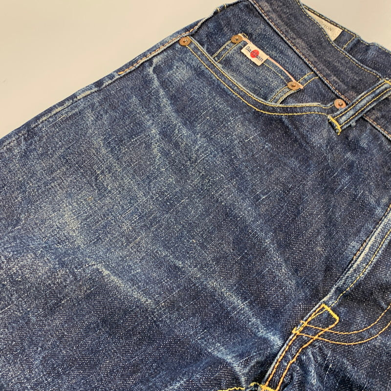 【中古品】【メンズ】 STUDIO D’ARTISAN SD-307 VSTITCH セルビッチ 18.5OZ SUPER TIGHT STRAIGHT DENIM PANTS スーパー タイト ストレート デニム パンツ ボトムス ズボン 156-261023-cs-14-izu サイズ：32 カラー：インディゴ 万代Net店