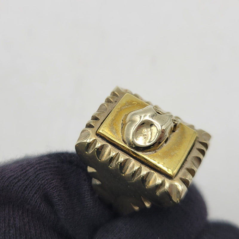 【中古品】【メンズ/レディース】 USED ユーズド HALF SKULL MEXICAN MOTIF RING ハーフ スカル メキシカン モチーフ リング 指輪 アクセサリー 192-261023-ms-18-izu カラー：ゴールド 万代Net店