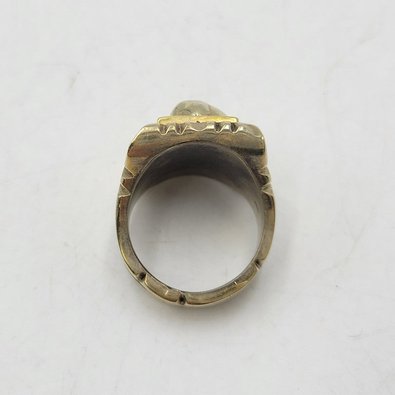 【中古品】【メンズ/レディース】 USED ユーズド HALF SKULL MEXICAN MOTIF RING ハーフ スカル メキシカン モチーフ リング 指輪 アクセサリー 192-261023-ms-18-izu カラー：ゴールド 万代Net店