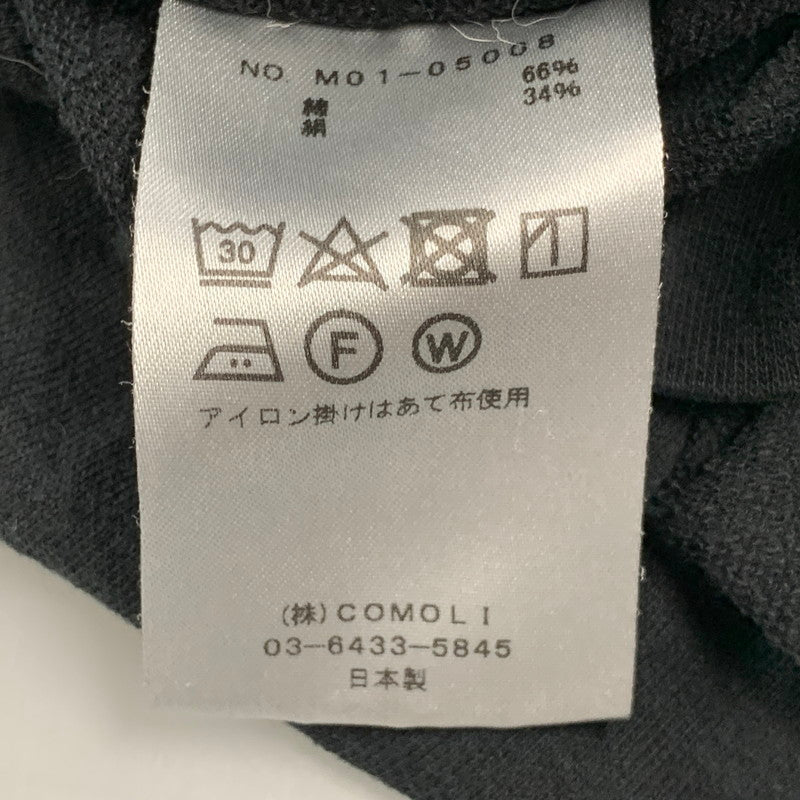【中古品】【メンズ】 COMOLI コモリ M01-05008 COTTON SILK POCKET TEE コットン シルク ポケット Tシャツ 半袖 トップス 140-261023-ms-10-izu サイズ：2 カラー：BLACK 万代Net店