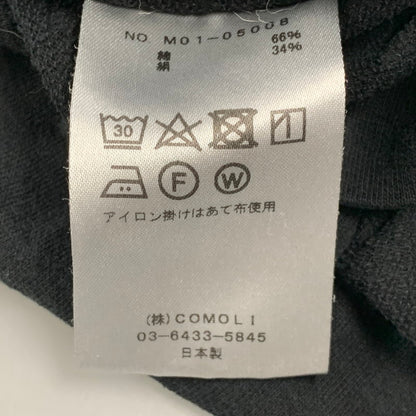 【中古品】【メンズ】 COMOLI コモリ M01-05008 COTTON SILK POCKET TEE コットン シルク ポケット Tシャツ 半袖 トップス 140-261023-ms-10-izu サイズ：2 カラー：BLACK 万代Net店