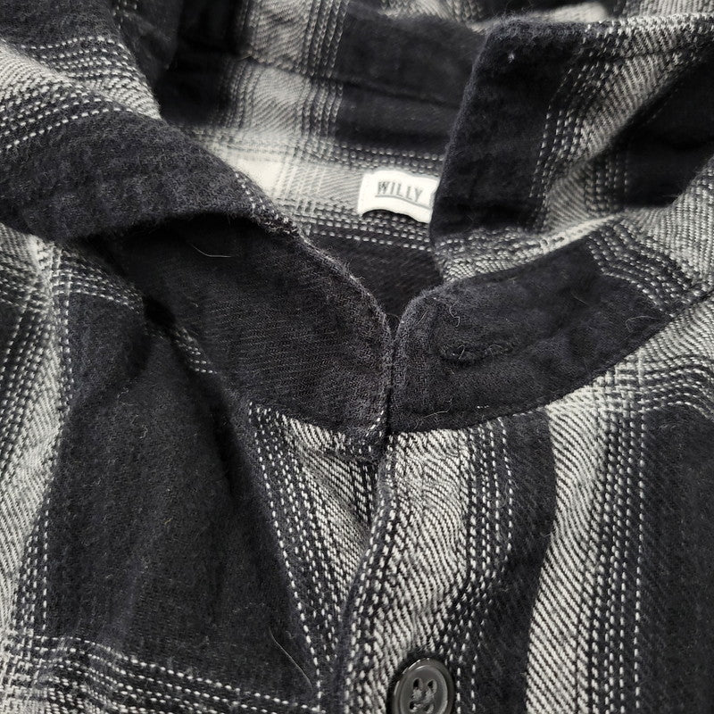 【現状渡し品】【メンズ】 WILLY CHAVARRIA ウィリー チャバリア AAJ100 CHECK L S SHIRT チェック ロングスリーブ シャツ トップス 長袖 141-261023-ms-12-izu サイズ：S カラー：BLACK WHITE 万代Net店