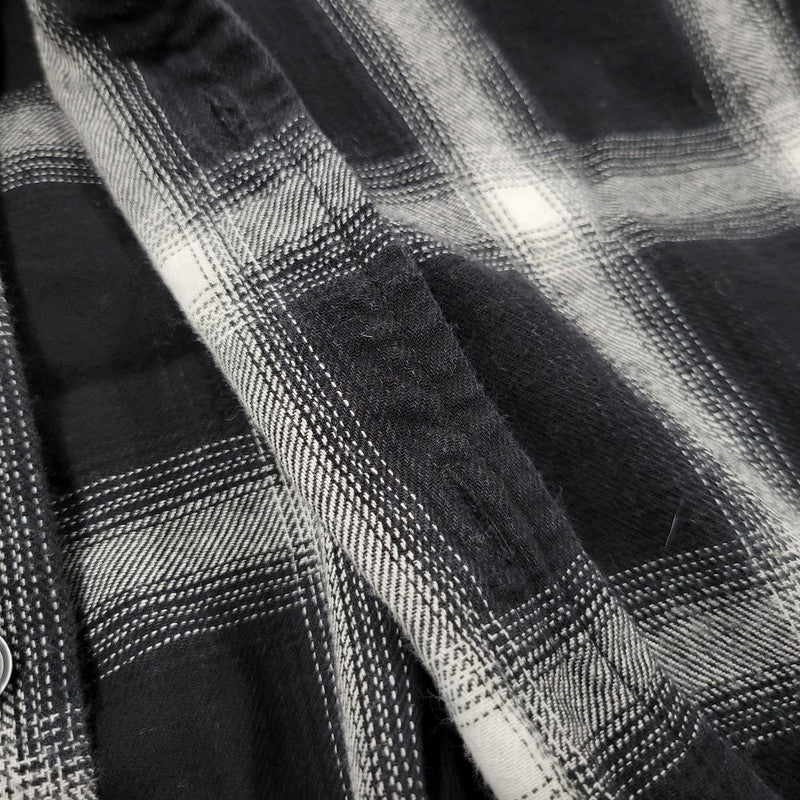 【現状渡し品】【メンズ】 WILLY CHAVARRIA ウィリー チャバリア AAJ100 CHECK L S SHIRT チェック ロングスリーブ シャツ トップス 長袖 141-261023-ms-12-izu サイズ：S カラー：BLACK WHITE 万代Net店