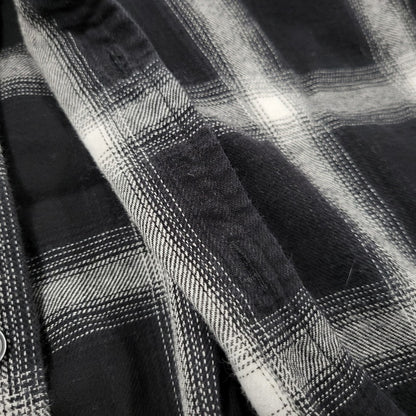 【現状渡し品】【メンズ】 WILLY CHAVARRIA ウィリー チャバリア AAJ100 CHECK L S SHIRT チェック ロングスリーブ シャツ トップス 長袖 141-261023-ms-12-izu サイズ：S カラー：BLACK WHITE 万代Net店