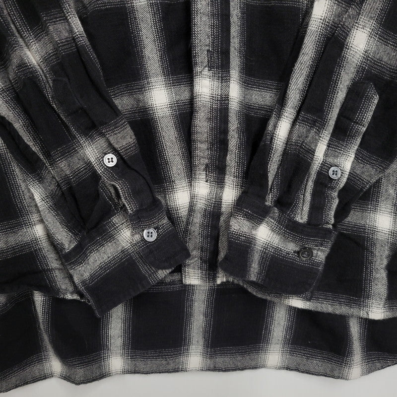 【現状渡し品】【メンズ】 WILLY CHAVARRIA ウィリー チャバリア AAJ100 CHECK L S SHIRT チェック ロングスリーブ シャツ トップス 長袖 141-261023-ms-12-izu サイズ：S カラー：BLACK WHITE 万代Net店