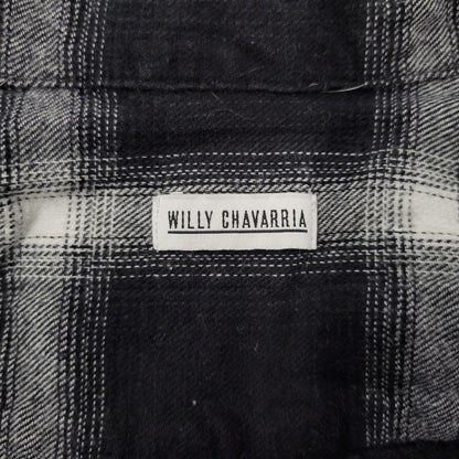 【現状渡し品】【メンズ】 WILLY CHAVARRIA ウィリー チャバリア AAJ100 CHECK L S SHIRT チェック ロングスリーブ シャツ トップス 長袖 141-261023-ms-12-izu サイズ：S カラー：BLACK WHITE 万代Net店