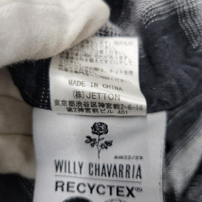 【現状渡し品】【メンズ】 WILLY CHAVARRIA ウィリー チャバリア AAJ100 CHECK L S SHIRT チェック ロングスリーブ シャツ トップス 長袖 141-261023-ms-12-izu サイズ：S カラー：BLACK WHITE 万代Net店