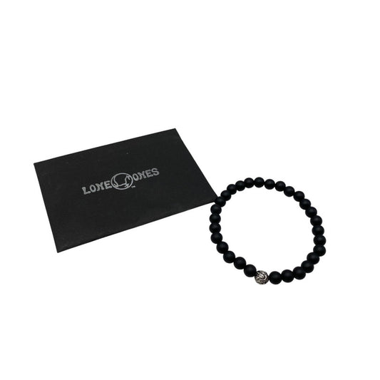 【中古品】【メンズ/レディース】 LONE ONES ロンワンズ MF STONE BRACELET EMBOSSED NEST BED ストーン ブレスレット エンボスド ネスト ビード アクセサリー 192-261016-sm-08-izu カラー：マットオニキス 万代Net店