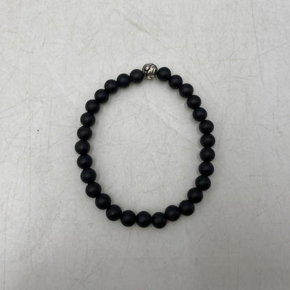 【中古品】【メンズ/レディース】 LONE ONES ロンワンズ MF STONE BRACELET EMBOSSED NEST BED ストーン ブレスレット エンボスド ネスト ビード アクセサリー 192-261016-sm-08-izu カラー：マットオニキス 万代Net店