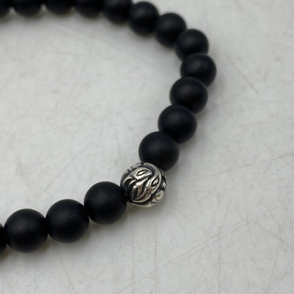 【中古品】【メンズ/レディース】 LONE ONES ロンワンズ MF STONE BRACELET EMBOSSED NEST BED ストーン ブレスレット エンボスド ネスト ビード アクセサリー 192-261016-sm-08-izu カラー：マットオニキス 万代Net店