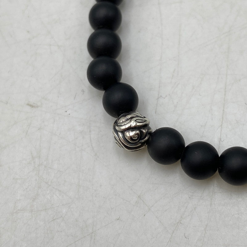 【中古品】【メンズ/レディース】 LONE ONES ロンワンズ MF STONE BRACELET EMBOSSED NEST BED ストーン ブレスレット エンボスド ネスト ビード アクセサリー 192-261016-sm-08-izu カラー：マットオニキス 万代Net店