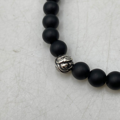 【中古品】【メンズ/レディース】 LONE ONES ロンワンズ MF STONE BRACELET EMBOSSED NEST BED ストーン ブレスレット エンボスド ネスト ビード アクセサリー 192-261016-sm-08-izu カラー：マットオニキス 万代Net店