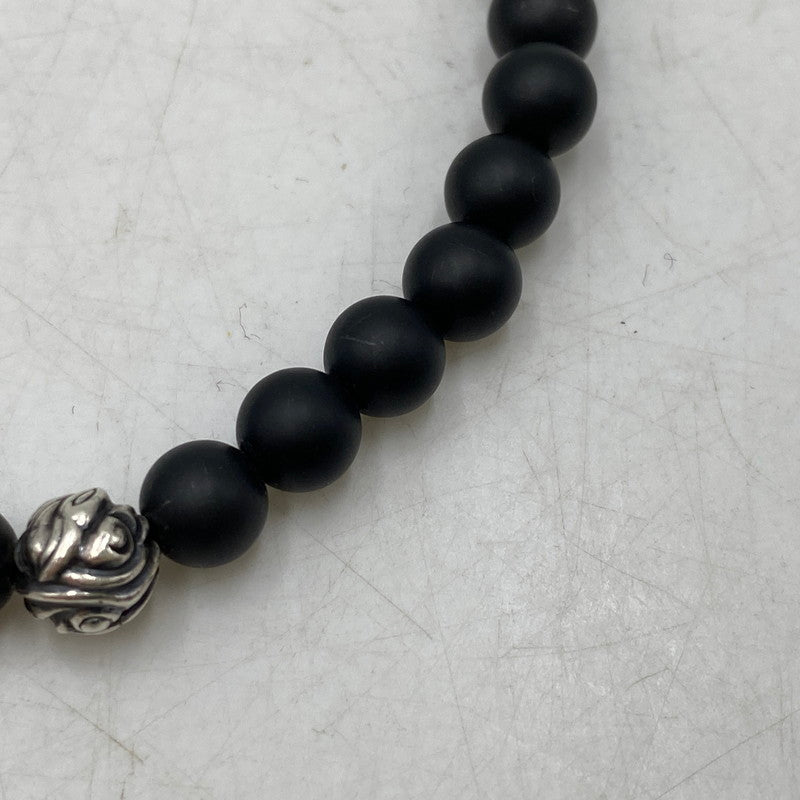 【中古品】【メンズ/レディース】 LONE ONES ロンワンズ MF STONE BRACELET EMBOSSED NEST BED ストーン ブレスレット エンボスド ネスト ビード アクセサリー 192-261016-sm-08-izu カラー：マットオニキス 万代Net店