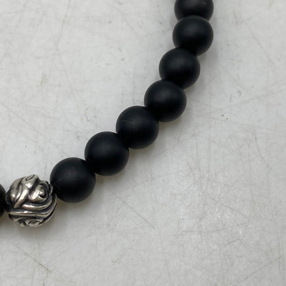 【中古品】【メンズ/レディース】 LONE ONES ロンワンズ MF STONE BRACELET EMBOSSED NEST BED ストーン ブレスレット エンボスド ネスト ビード アクセサリー 192-261016-sm-08-izu カラー：マットオニキス 万代Net店