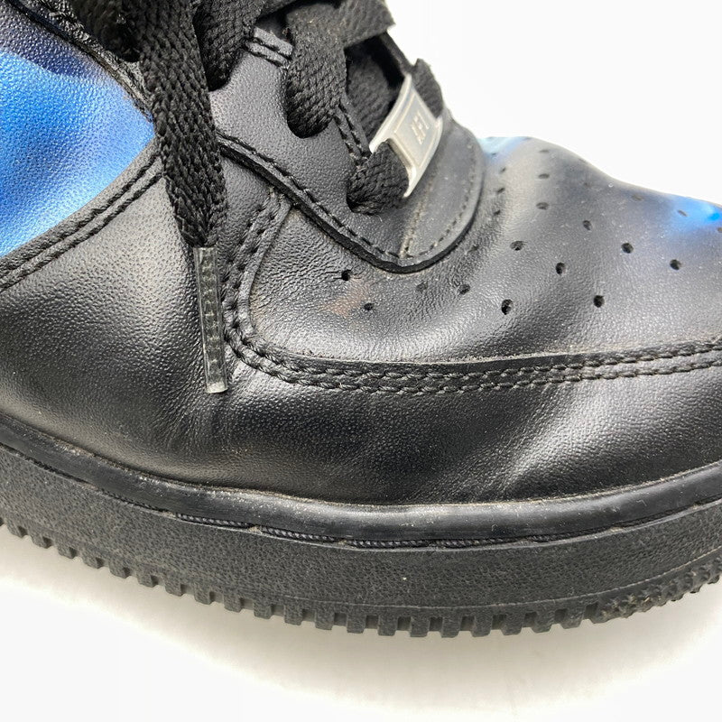 【中古品】【メンズ】 NIKE ナイキ 315122 - 001 AIR FORCE エアフォース 1 '07 DEEPRIVER CUSTOM ディープリバー カスタム スニーカー 靴 160-261016-sm-02-izu サイズ：27.5cm カラー：ブラック 万代Net店