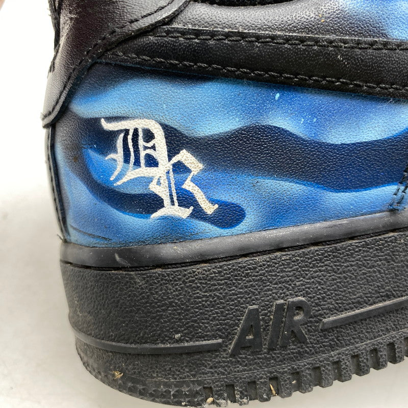 【中古品】【メンズ】 NIKE ナイキ 315122 - 001 AIR FORCE エアフォース 1 '07 DEEPRIVER CUSTOM ディープリバー カスタム スニーカー 靴 160-261016-sm-02-izu サイズ：27.5cm カラー：ブラック 万代Net店