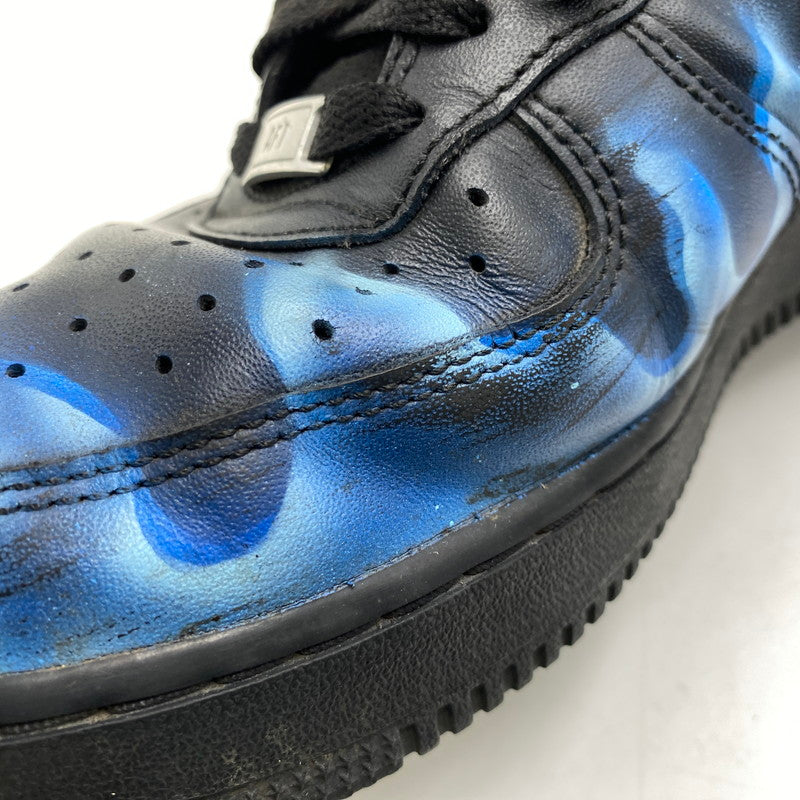 【中古品】【メンズ】 NIKE ナイキ 315122 - 001 AIR FORCE エアフォース 1 '07 DEEPRIVER CUSTOM ディープリバー カスタム スニーカー 靴 160-261016-sm-02-izu サイズ：27.5cm カラー：ブラック 万代Net店