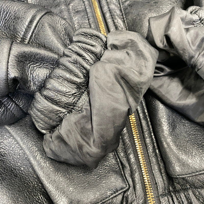【中古品】【メンズ】 ZARA ザラ FAKELEATHER ZIP HOODIE フェイクレザー ジップ フーディー アウター 147-261024-ya-01-izu サイズ：M カラー：ブラック 万代Net店